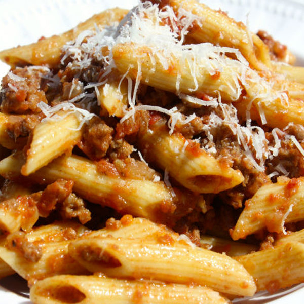 Baked Penne in Meat Sauce